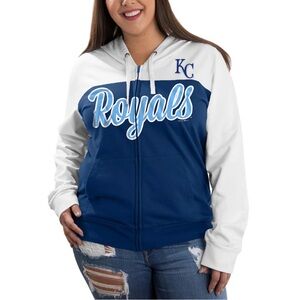 NWT New Era Kansas City Royals Colorblock Long Sleeve Zip Jacket
